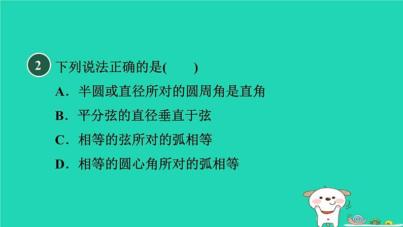 2024春九年级数学下册第24章圆测素质圆及圆的基本性质作业课件新版沪科版04