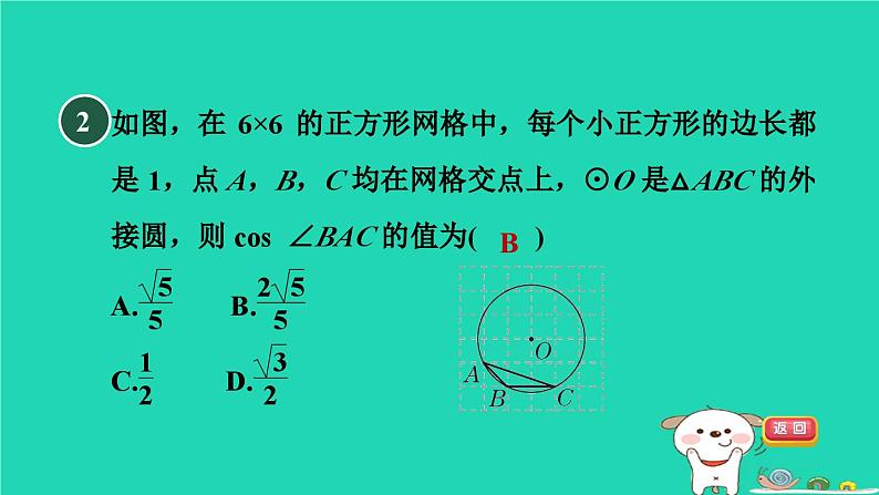 2024春九年级数学下册第24章圆练素养1用三角函数解圆中的计算问题作业课件新版沪科版第4页