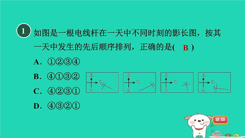 2024春九年级数学下册第25章投影与视图练素养1平行投影中心投影正投影的五种常见应用作业课件新版沪科版第3页