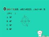 2024春九年级数学下册第24章圆24.3圆周角2圆周角和直径的关系作业课件新版沪科版