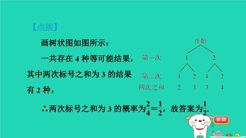 2024春九年级数学下册第26章概率初步全章热门考点整合应用作业课件新版沪科版第8页