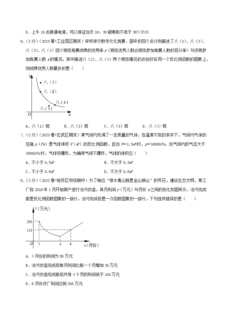 专题09《反比例函数的应用》-2023-2024学年数学八年级下册专题真题汇编卷（苏科版）03