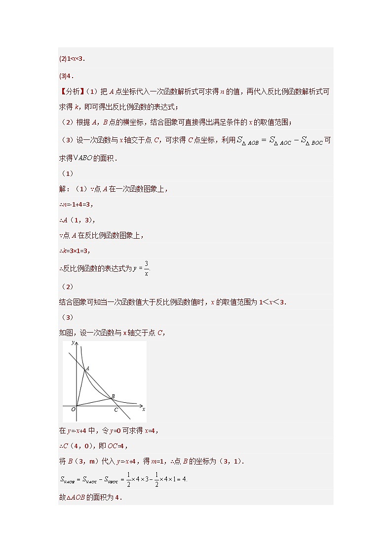 专题10 反比例函数的综合训练(数形结合)（教师版）第2页