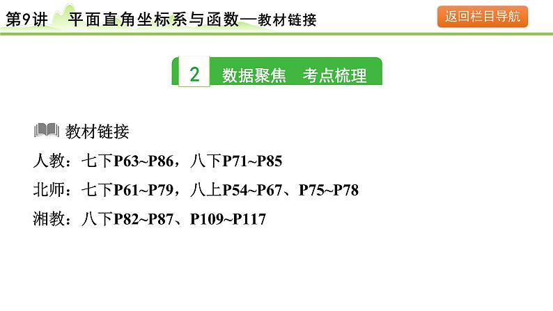 2024年中考数学复习课件--- 第9讲 平面直角坐标系与函数第5页