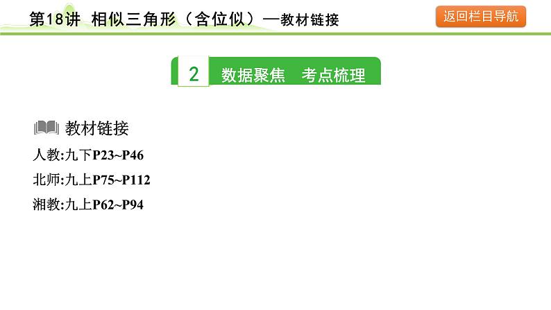 2024年中考数学复习课件---第18讲　相似三角形(含位似)05