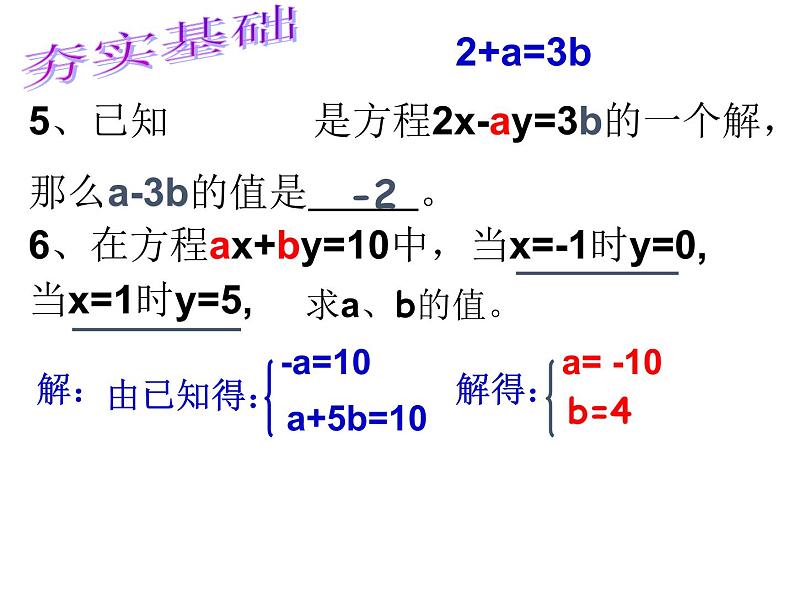 第2章 二元一次方程组 浙教版七年级下册复习课件第6页