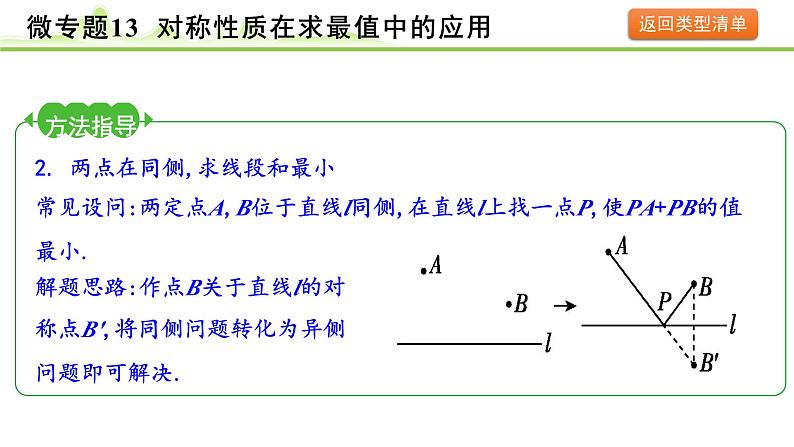 2024年中考数学复习课件---微专题13 对称性质在求最值中的应用（精练册）04