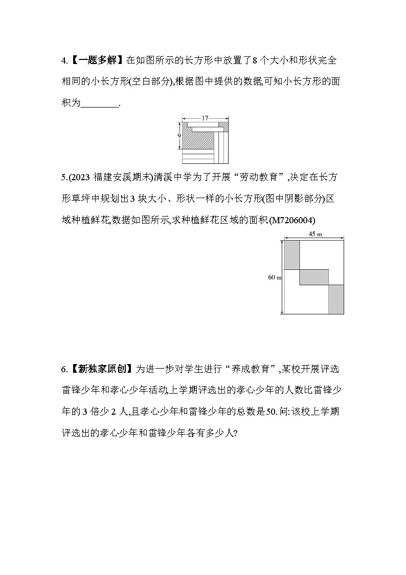 6_3_1　二元一次方程组的应用(一)--2024年冀教版数学七年级下册精品同步练习第2页