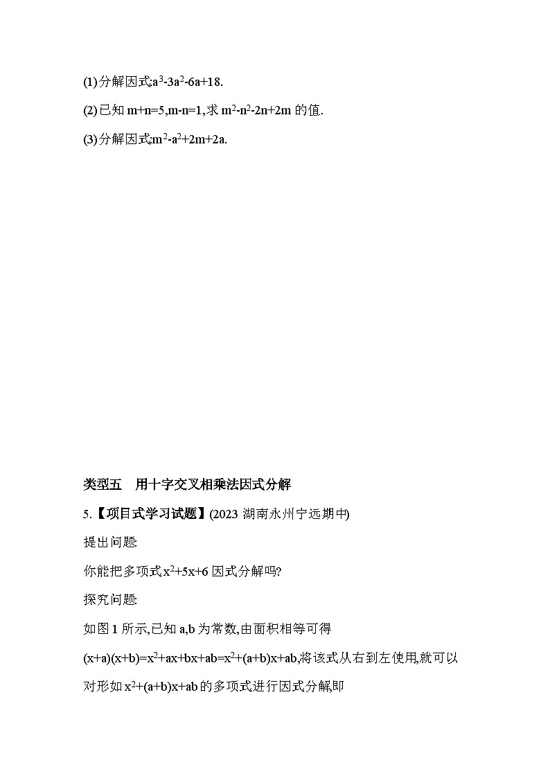 06-专项素养综合全练(六)因式分解的方法--2024年青岛版数学七年级下册精品同步练习第3页