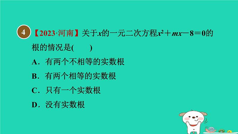 安徽专版2024春八年级数学下册第17章一元二次方程17.3一元二次方程根的判别式作业课件新版沪科版第7页