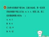 安徽專版2024春八年級數(shù)學下冊第20章數(shù)據(jù)的初步分析20.1數(shù)據(jù)的頻數(shù)分布1頻數(shù)與頻率作業(yè)課件新版滬科版