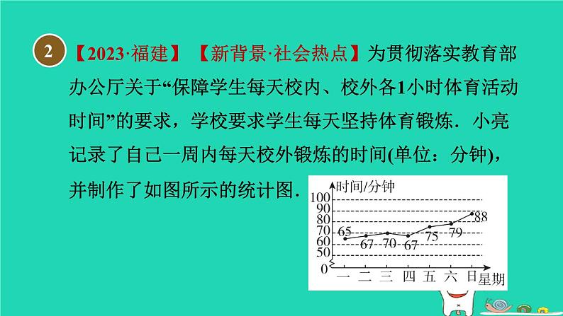 安徽专版2024春八年级数学下册第20章数据的初步分析20.2数据的集中趋势与离散程度20.2.2.1认识方差作业课件新版沪科版07