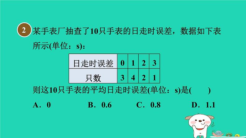 安徽专版2024春八年级数学下册第20章数据的初步分析全章热门考点整合应用作业课件新版沪科版第4页