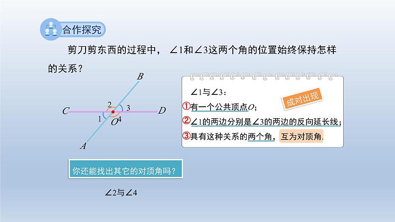 2024春七下数学第10章相交线平行线和平移10.1相交线第1课时上课课件（沪科版）第5页