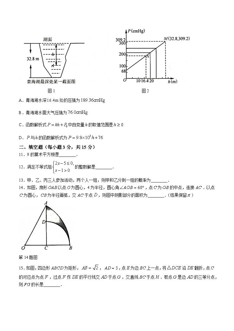 2023年河南省鹤壁市淇县二模数学模拟试题03