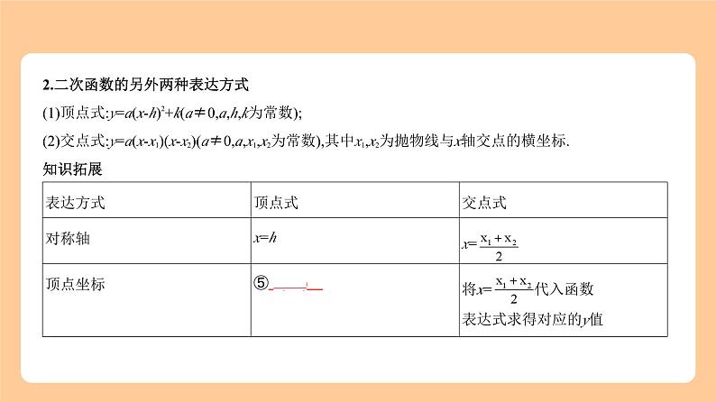 3.4　二次函数 习题精练+知识讲解  2024年河北版中考数学一轮复习课件04