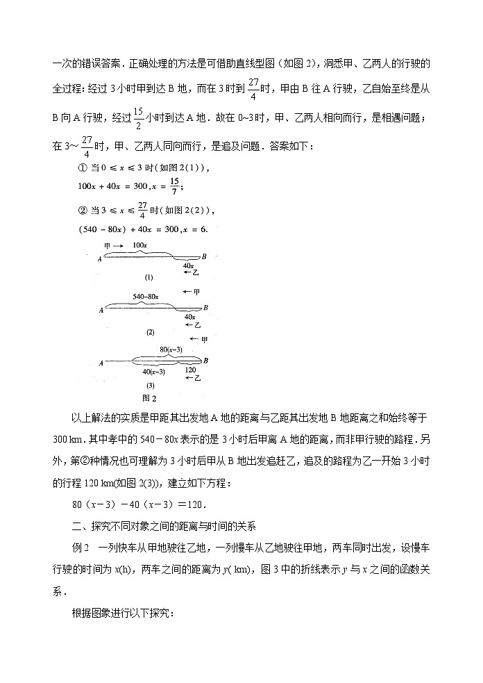中考数学复习指导：一类非常规图象信息行程问题的解法第2页