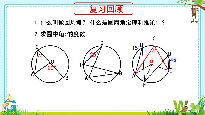 3.4++圆周角和圆心角的关系++课件++2023--2024学年北师大版九年级数学下册+第3页