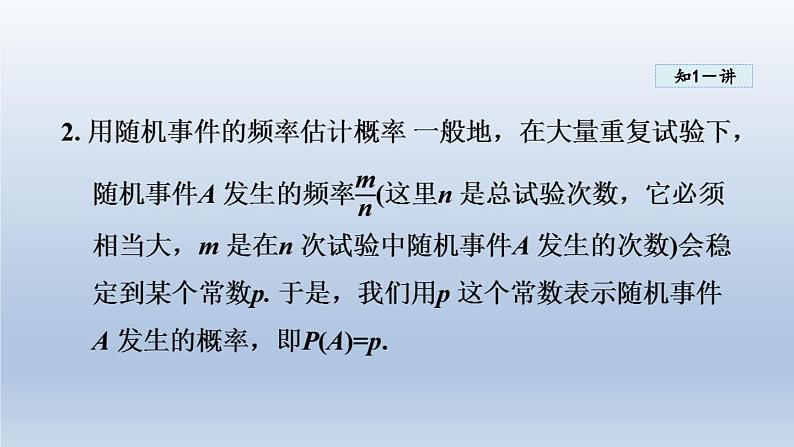 2024年九下数学第26章概率初步26.3用频率估计概率课件（沪科版）第4页