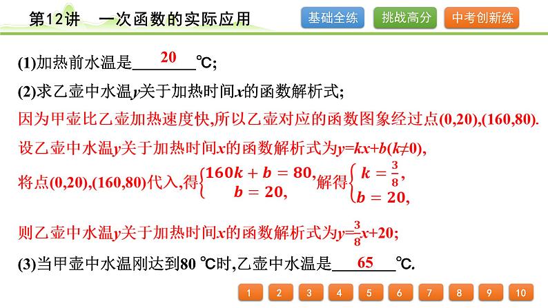 第12讲一次函数的实际应用课件---2024年中考数学一轮复习第8页