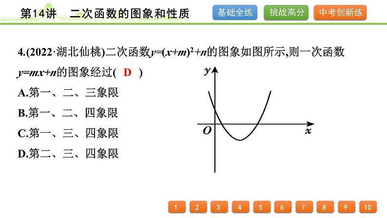 第14讲二次函数的图象和性质课件---2024年中考数学一轮复习第4页