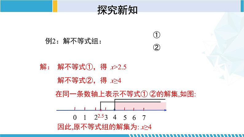 北师大版八年级数学下册同步精品课堂 2.6.2 一元一次不等式组（第2课时）（课件）第7页