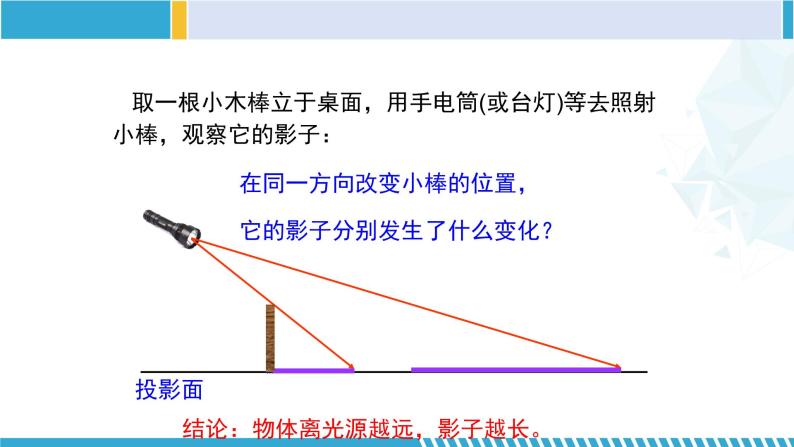 北师大版九年级数学上册同步精品课堂 5.1.1 投影（第1课时）（课件）08