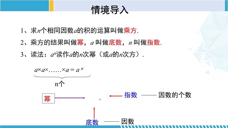 北师大版七年级数学下册同步精品课堂 1.1 同底数幂的乘法（课件）03