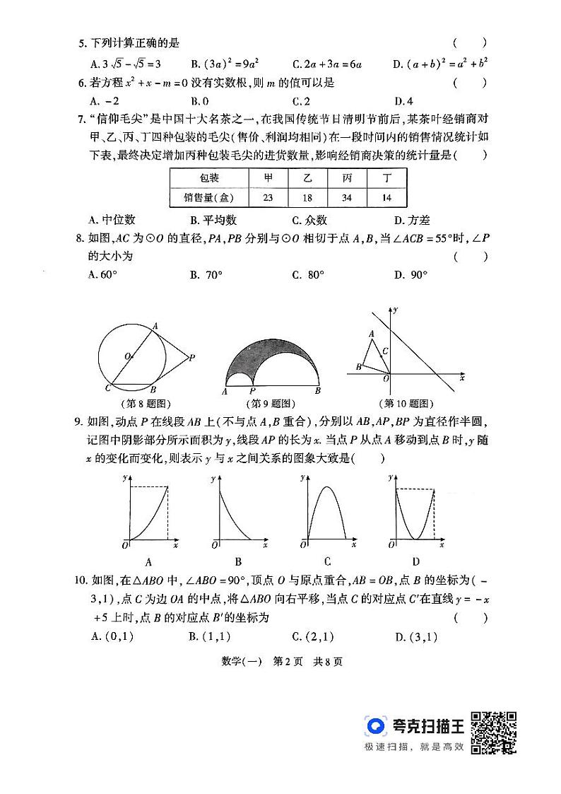 河南省周口市淮阳中学2023-2024学年九年级下学期3月月考数学试题第2页