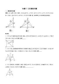 中考数学二轮复习考点培优专练专题六 几何最值问题（2份打包，原卷版+解析版）