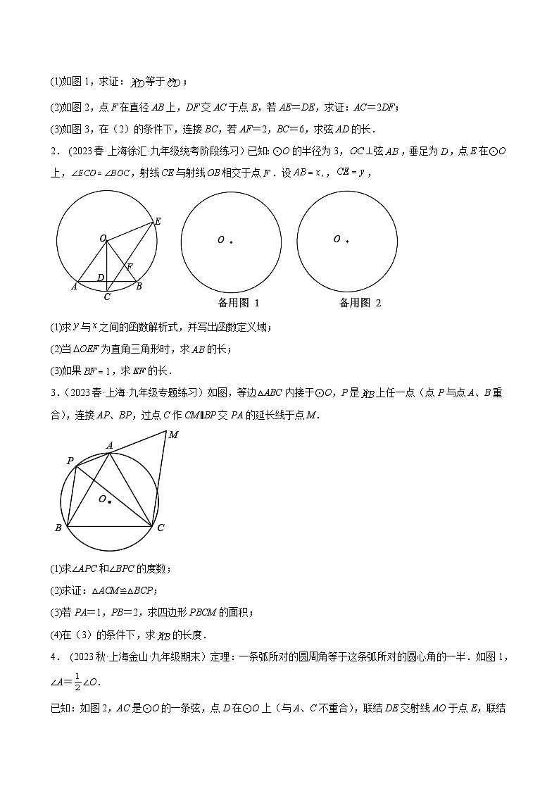 备战2024年中考数学一轮复习考点帮(上海专用)专题18圆压轴题(原卷版+解析)第2页