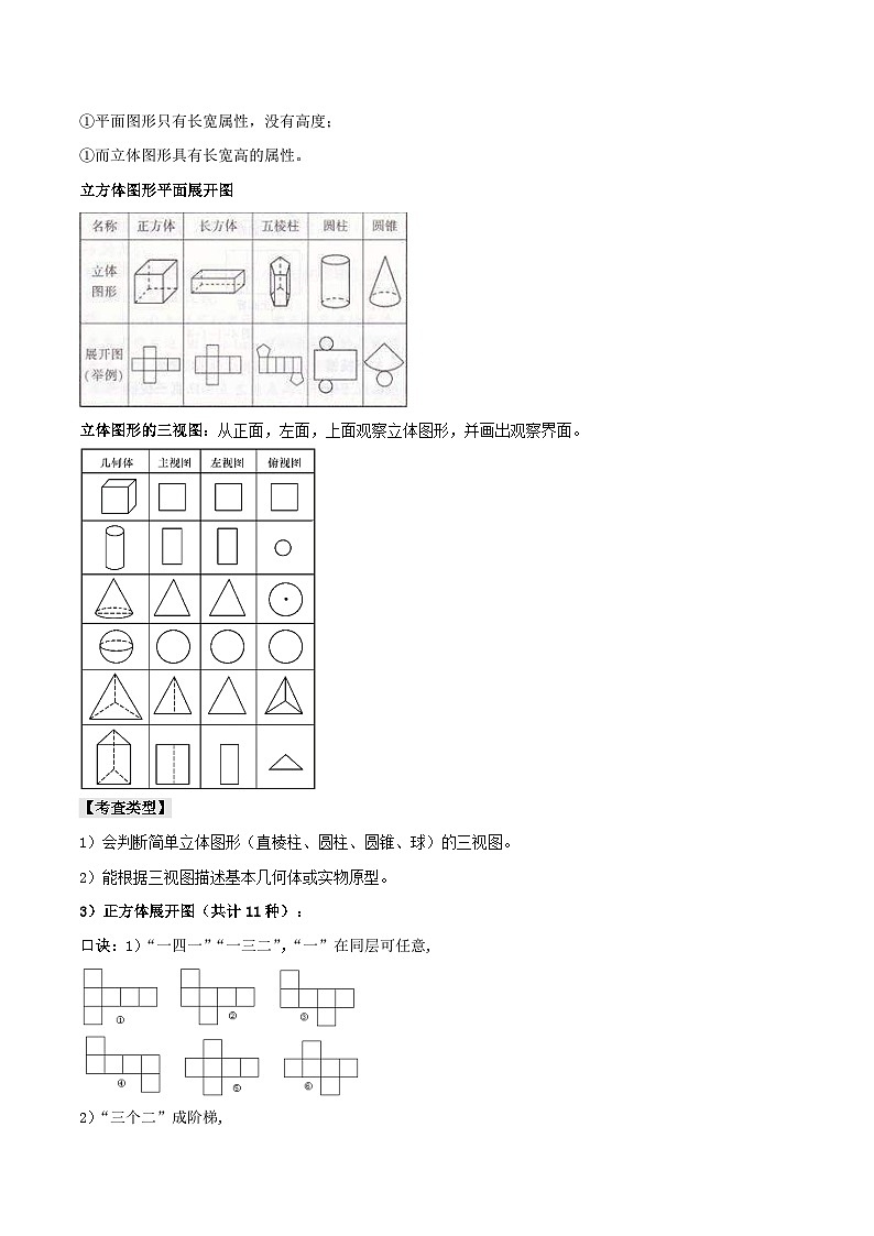 中考数学一轮复习满分突破考点题型专练专题16 图形的初步认识（解析版）第2页
