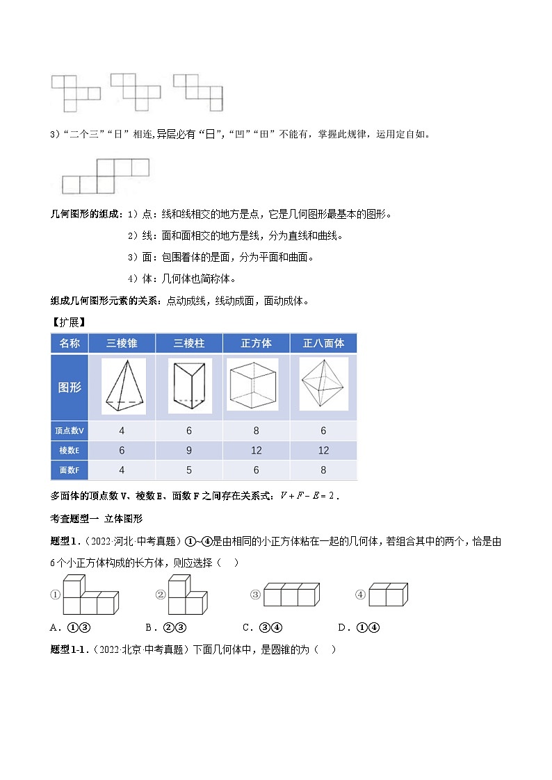 中考数学一轮复习满分突破考点题型专练专题16 图形的初步认识（原卷版）第3页