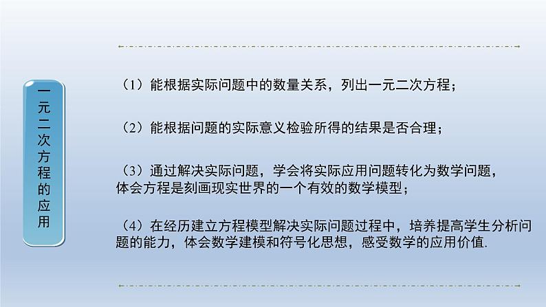 2024年八下数学第17章一元二次方程17.5一元二次方程的应用第1课时上课课件（沪科版）02