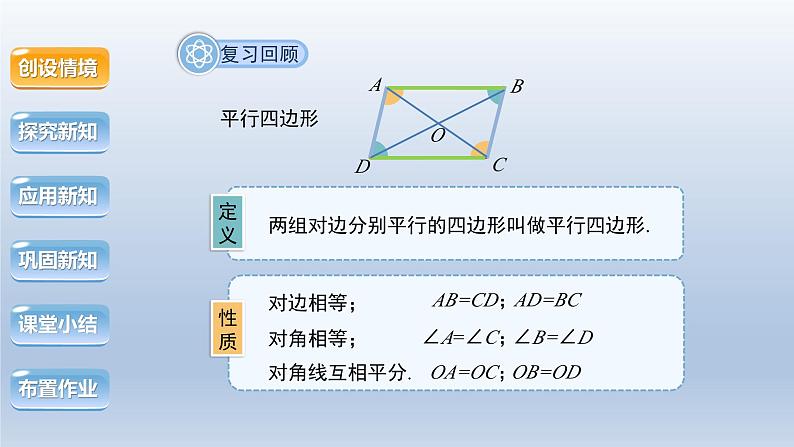 2024年八下数学第19章四边形19.3矩形菱形正方形1菱形上课课件（沪科版）第3页