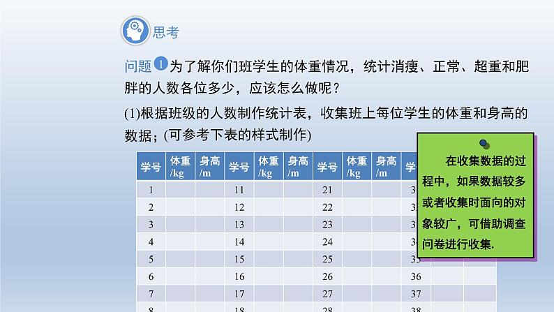 2024年八下数学第20章数据的初步分析20.3综合与实践体重指数上课课件（沪科版）07