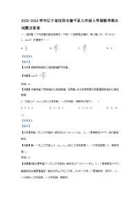 2023-2024学年辽宁省沈阳市康平县九年级上学期数学期末试题及答案