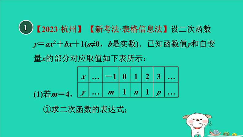 2024九年级数学下册第30章二次函数30.3由不共线三点的坐标确定二次函数习题课件新版冀教版第2页