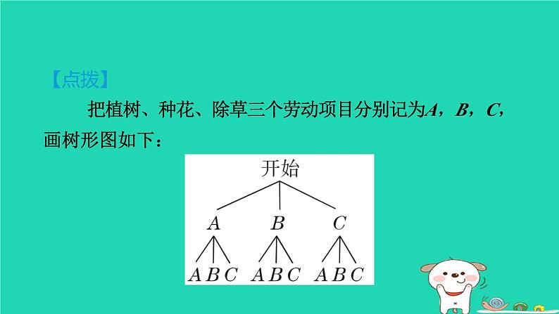 2024九年级数学下册第31章随机事件的概率集训课堂测素质概率及其应用习题课件新版冀教版05