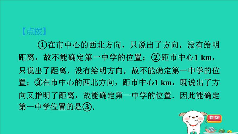 2024八年级数学下册第19章平面直角坐标系19.1确定平面上物体的位置习题课件新版冀教版03