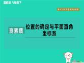 2024八年级数学下册第19章平面直角坐标系集训课堂测素质位置的确定与平面直角坐标系习题课件新版冀教版