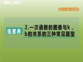 2024八年级数学下册第21章一次函数集训课堂练素养2.一次函数的图像与kb的关系的三种常见题型习题课件新版冀教版