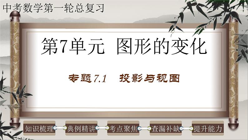 2023年中考数学一轮复习课件专题7.1 投影与视图（含答案）第1页