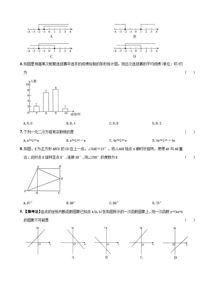 2024年安徽省中考数学模拟预测卷（含答案）第2页