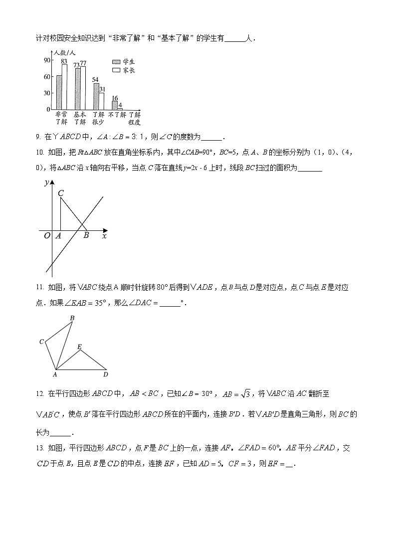 江苏省泰州市泰州中学附属初级中学2023-2024学年八年级下学期第一次月考模拟数学试题（原卷版+解析版）02
