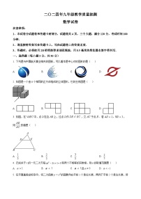 2024年河南省安阳市殷都区九年级教学质量抽测数学模拟预测题（原卷版+解析版）