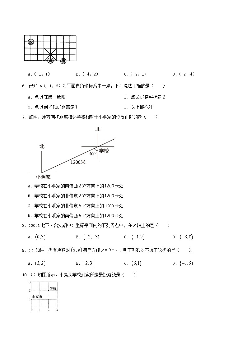 必刷基础题第7章《平面直角坐标系》章节复习巩固（原卷版）-2023-2024学年七年级数学下册同步必刷题闯关练（人教版）第2页