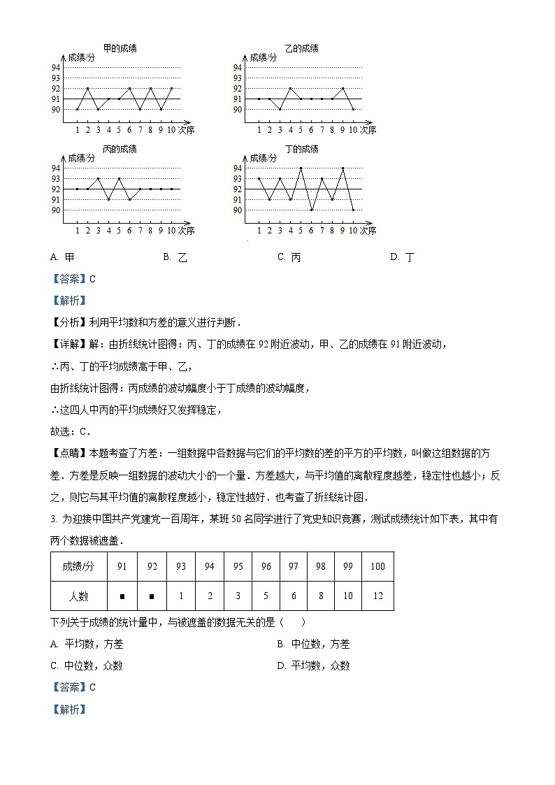 精品解析：江苏省泰州中学附属初级中学2023-2024学年九年级下学期（苏科版）数学第一次月考模拟试题（解析版）第2页