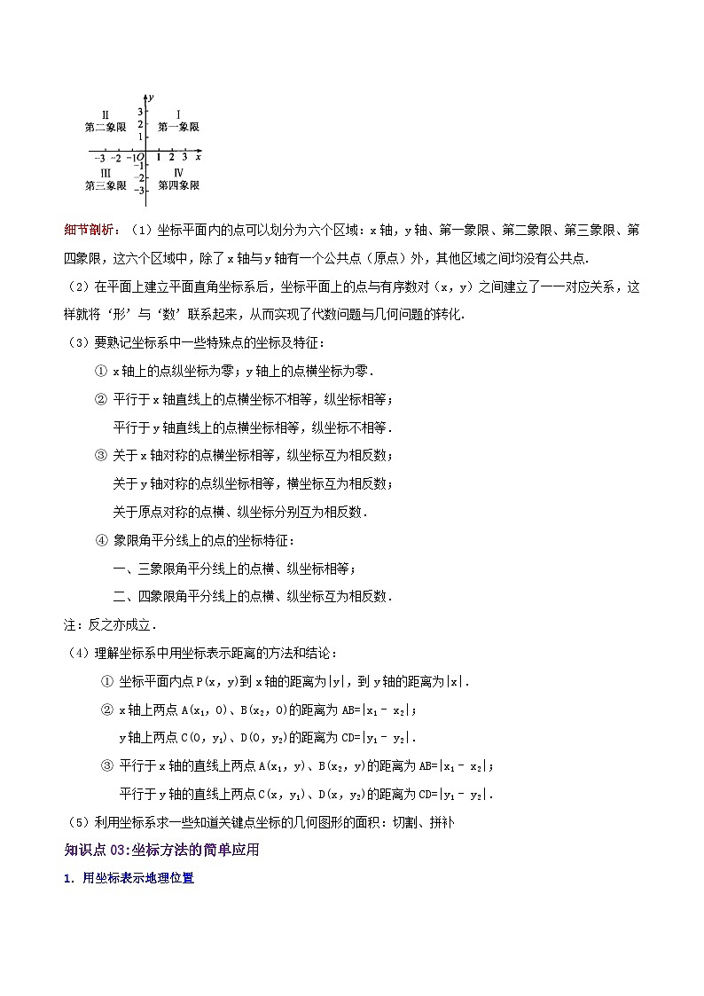 八年级数学上册章节重点复习考点讲义(北师大版)第3章《位置与坐标》(原卷版+解析)02