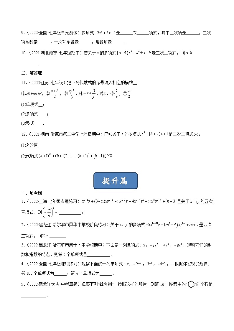 2023年中考数学压轴真题汇编(全国通用)3.3整式(分层练习)(原卷版+解析)第2页